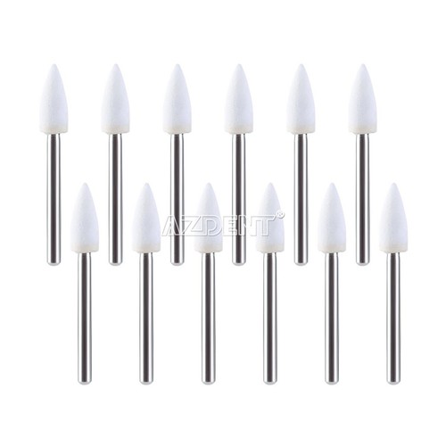 5x Dental Flame White Stone Polishing FG Burs FL2 Abrasion Point Bur 12Pcs/Box - Picture 6 of 10