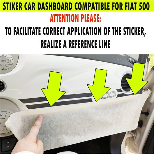 Stripes Strisce Adesive per Cruscotto compatibile per FIAT 500 DESIGN c.2440 - Foto 8 di 84