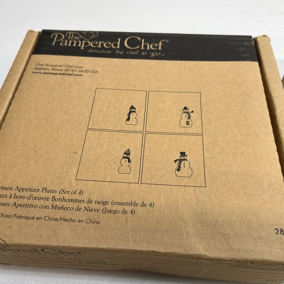 Pampered Chef Holiday Appetizer Platter Plates Glass 6"×6" Christmas LOOK 👀 - Image 4 of 4