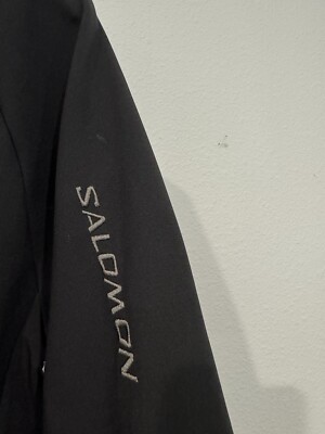 Salomon Full Zip Soft Shell Jacket, Men's Medium, Black EUC! | eBay