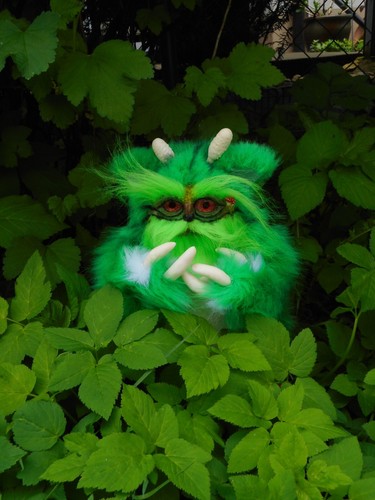 Creature Art Doll Doll Fabulous Being WOLPERTINGER "SCHNORRI" FolkArt Folklore OOAK - Picture 3 of 9