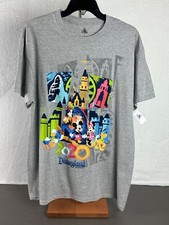 Disneyland 2020 Mickey and Minnie Unisex Grey T-Shirt Large Short Sleeve NWT