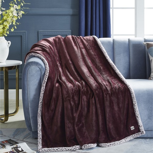 Throw Heather Cover Throw Fleece Sofa Plush Soft Fur Reversible - Picture 7 of 7