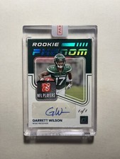 2022 Panini Donruss Garrett Wilson 1/1 Rookie Phenom NFL Laundry Tag RPA Auto