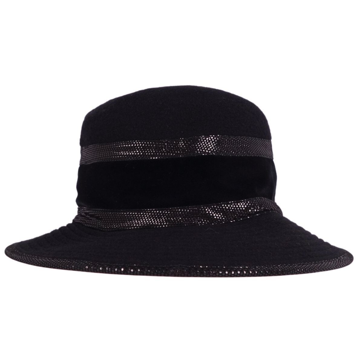 Hermes 2392 Size 57 Black Hat Hermes Newsboy Hat Matte Black Crocodile Limited Edition Cap  main image 3