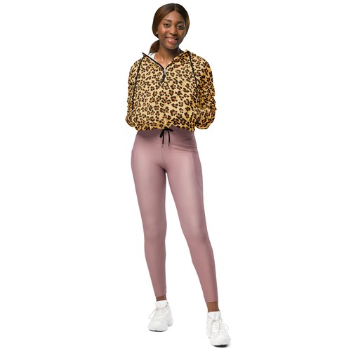Leopard Damen Cropped Windbreaker - Bild 2 von 20