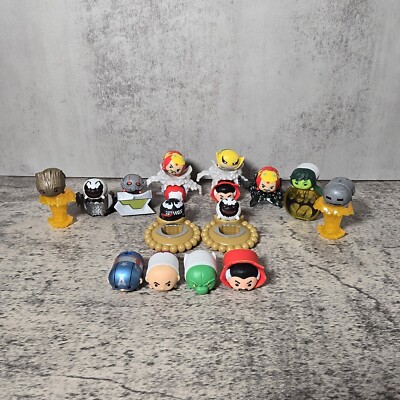 Marvel Tsum Tsum Vinyl Figure Lot Of 26 Plus Accessories Groot