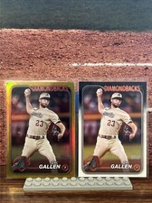 Zac Gallen / 2024 Topps Series 1 / Gold Foil Parallel + Base #110 / Diamondbacks