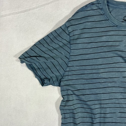 Camiseta Lucky Brand Sugar Magic para Hombre Talla Mediana Azul a Rayas Mangas Cortas - Imagen 4 de 8