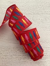 5 YARDS CHRISTMAS NUTCRACKER WIRED RIBBON 1.5  WIDE