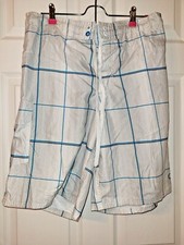 OP Ocean Pacific Men Swim Trunks Board Shorts Medium 32-34 Blue Gray Striped
