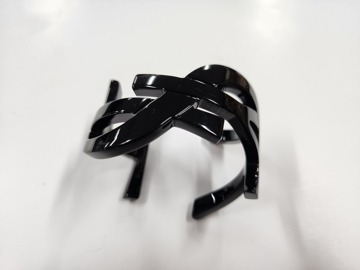 Saint Laurent YSL Logo Opium Twist Cuff Bracelet Medium