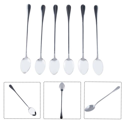 6 Pcs Stainless Steel Spork Soup Salad Noodle Spoon Fork Cutlery Tableware AU - Picture 8 of 24