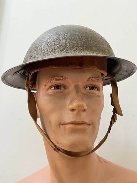 WW2 U.S. M1917A1 Helmet w/Liner & Straps 7A242 Stamp Sand Texture  