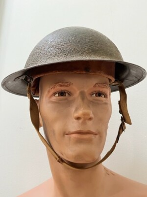 WW2 U.S. M1917A1 Helmet w/Liner & Straps 7A242 Stamp Sand Texture  