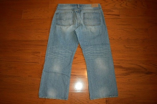 Zip Fly Relaxed Fit Blue Jeans - Men 