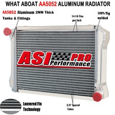 3 Row Aluminum Radiator Fit 1967-1974 1972 MG Midget 1.3L l4 Gas MT CC6474