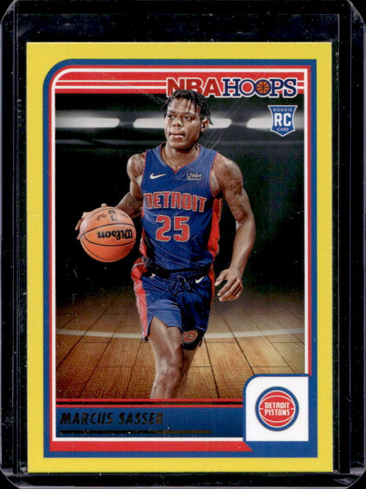 2023-24 Panini Hoops Marcus Sasser Yellow RC #260 Pistons