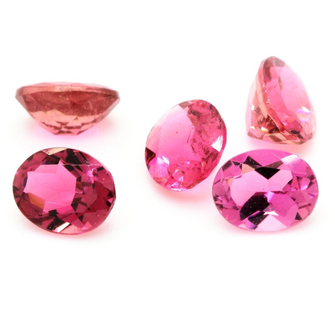 Tourmaline rose ovale de pureté IF à VVS1 pour création de bijou unique