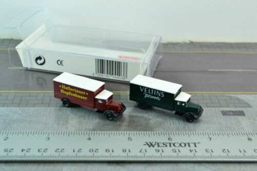 Wiking H0 Koffersattelzug Henschel HS 14/16 | Rot-Beige, Hamburger Spedition | Maßstab 1:87, Kunststoff