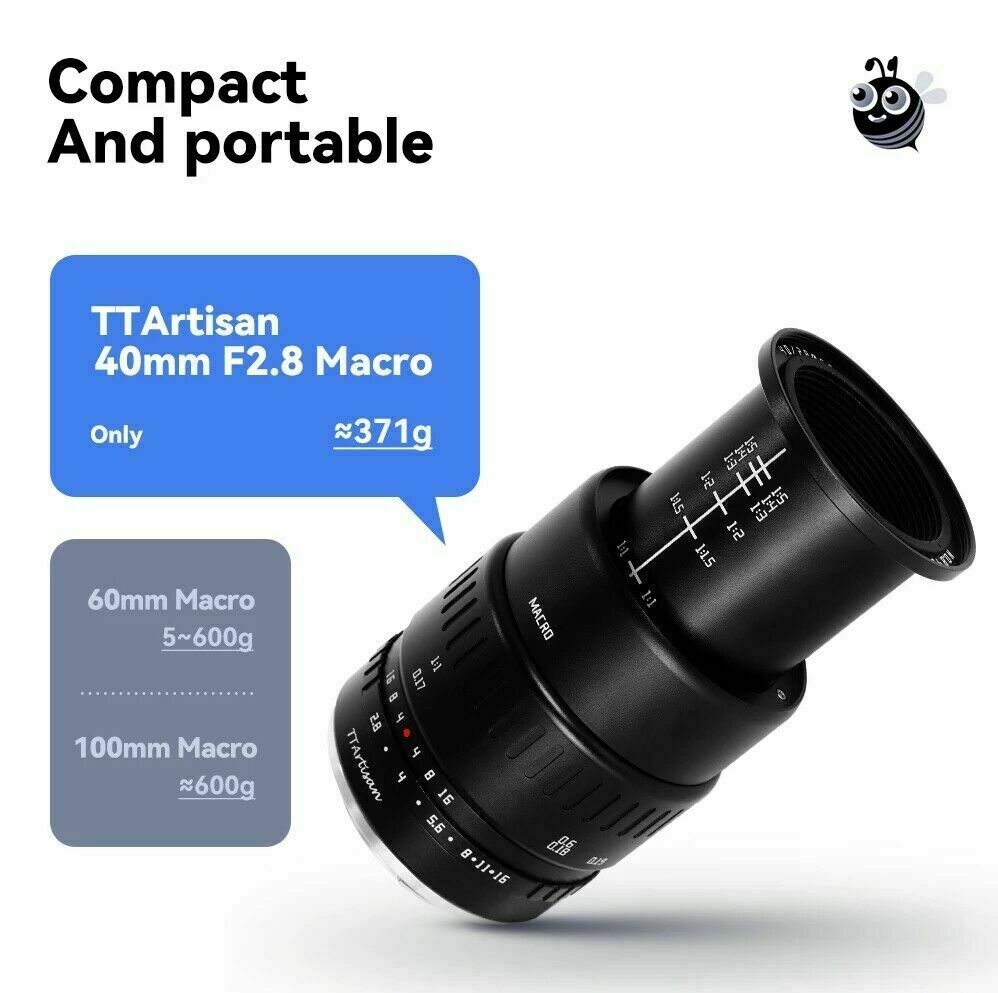 TTArtisan 40mm F2.8 APS-C Macro Lens Manual For M4/3 Canon Nikon