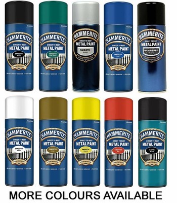 Hammerite Sprühfarbe direkt auf Rost Aerosol schnelltrocknend Metall 400ML