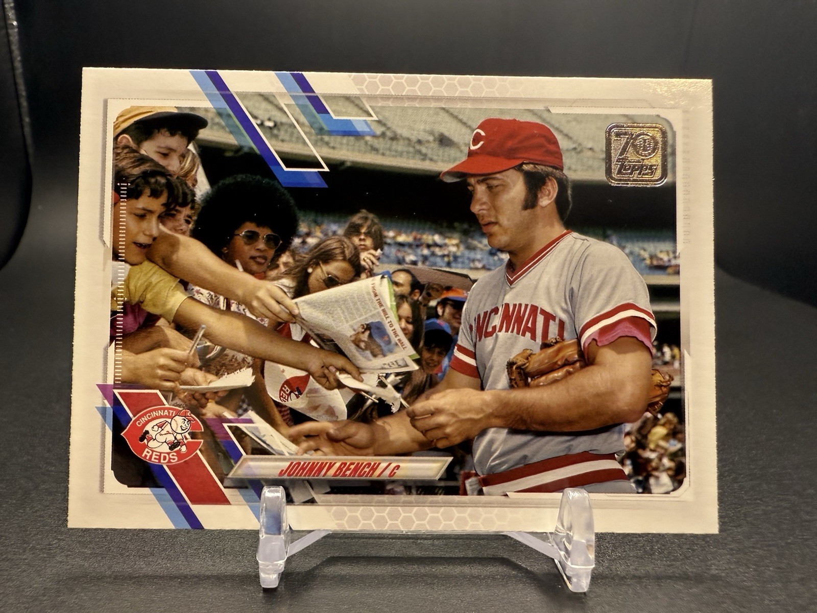 2021 Topps Series 2 Johnny Bench Photo Image Variation SP #580 Reds
