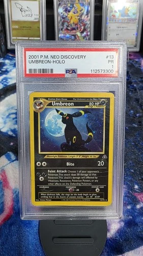 2001 POKEMON NEO DISCOVERY #13 UMBREON-HOLO PSA 1