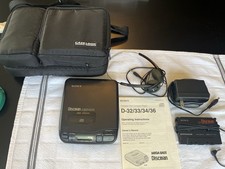 Vintage Sony Discman D-34 Mega Bass Plus Accessories. Not Working.