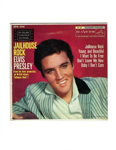 7 INCH EP COVER ONLY- NO RECORD- ELVIS PRESLEY- "JAILHOUSE ROCK"- RCA VICTOR