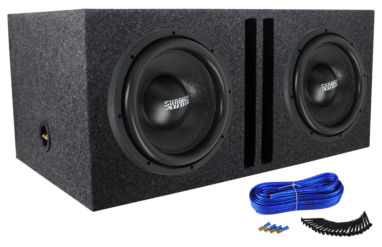 (2) Sundown Audio E-12 V.4 D4 12" 750w RMS Subwoofers+Vented Sub Box Enclosure