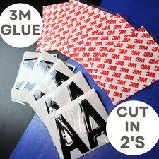 Wholesale Number Plate Letters - 350x Digits Gel 3D 4D Raised Domed Resin 350