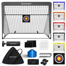 KESSER® 2x Fußballtore Pop-Up Kinder Fußball Tor Set mit 6x Hütchen Pumpe Tasche
