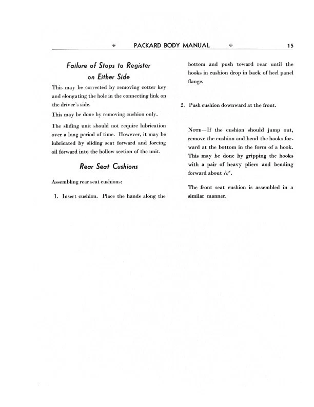 Manual de taller de reparación de carrocería Packard 120 1935 1936 1937 1949 1940 1941 1942 Foto 4 de 4