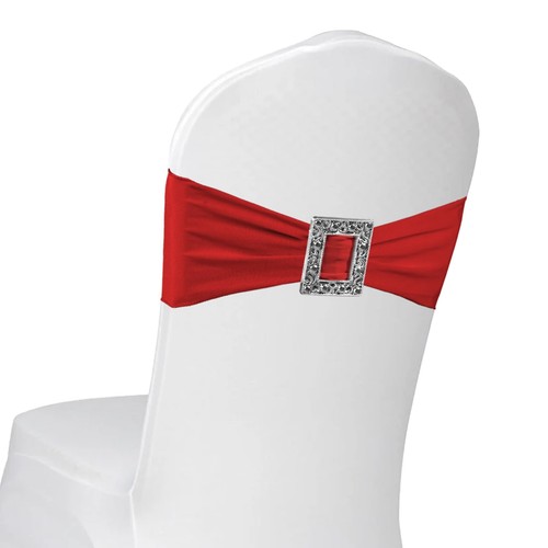 Spandex Chair Sashes Bows - Babenest 50PCS Preiu Stretch Chair Cover Band With Buckle Slider - View #6
