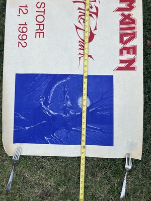 Rare Vintage Iron Maiden SOMEWHERE IN TIME 1986 door poster D33-14