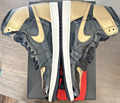   Air Jordan 1 Retro High OG NRG  Gold Toe     M11 PATENT LEATHER HEAT w/box