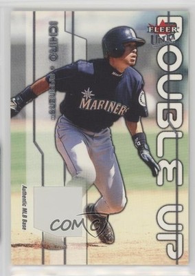 2003 Fleer Ultra Double Up Materials 38/100 Ichiro Suzuki Ken Griffey Jr HOF 0k0