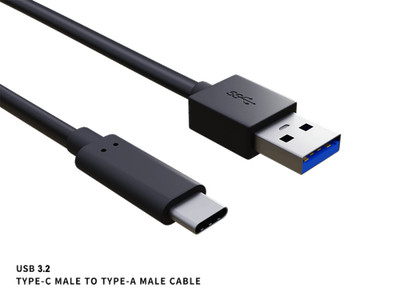 6in USB 3.2 Cable Gen 2x1 Type C to Type A Male to Male Cable, Up to 10 Gbps,...