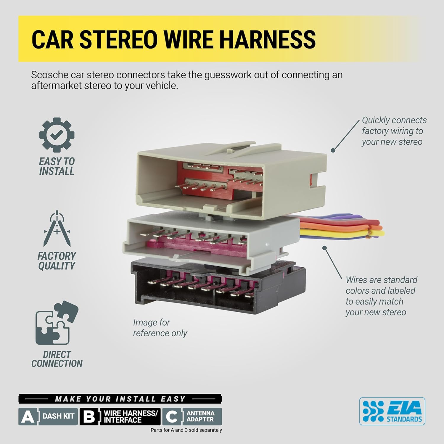 MA03B Radio Installation Harness Compatible with Select Non-Amplified 2