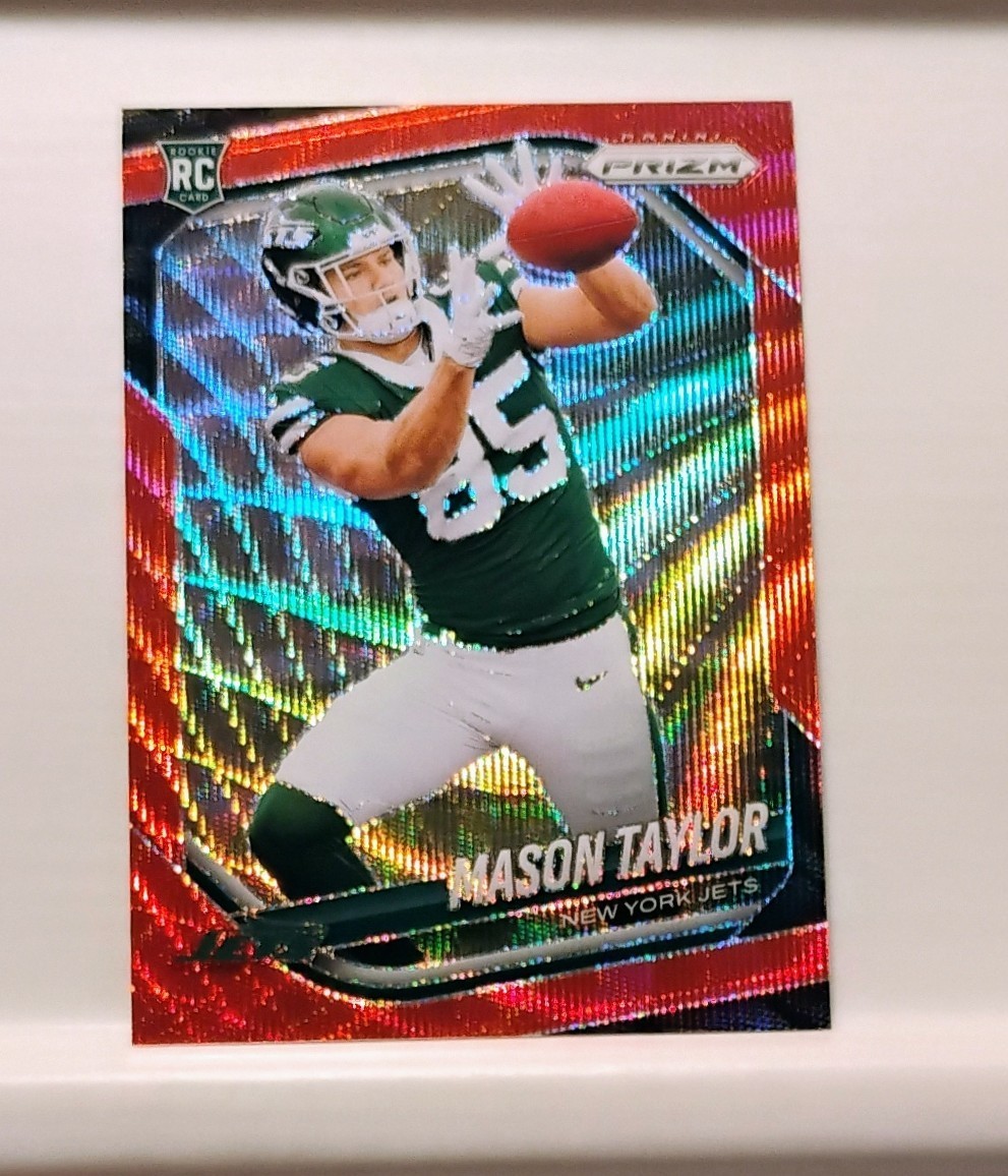 Mason Taylor Rookie Red Wave Prizm #/149 - 2025 Panini Prizm #329