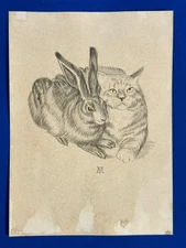 Alberto Durero (Handmade) Drawing on antique paper Signed and Sealed.