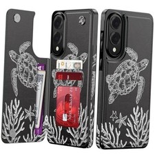 for Case Wallet - Flip Folio Leather Samsung Galaxy S25 Edge Cute Sea Turtle