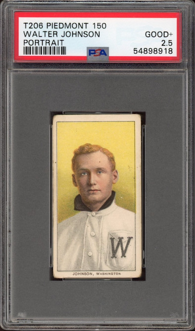 T206 Piedmont 150 Walter Johnson PSA GOOD+ 2.5
