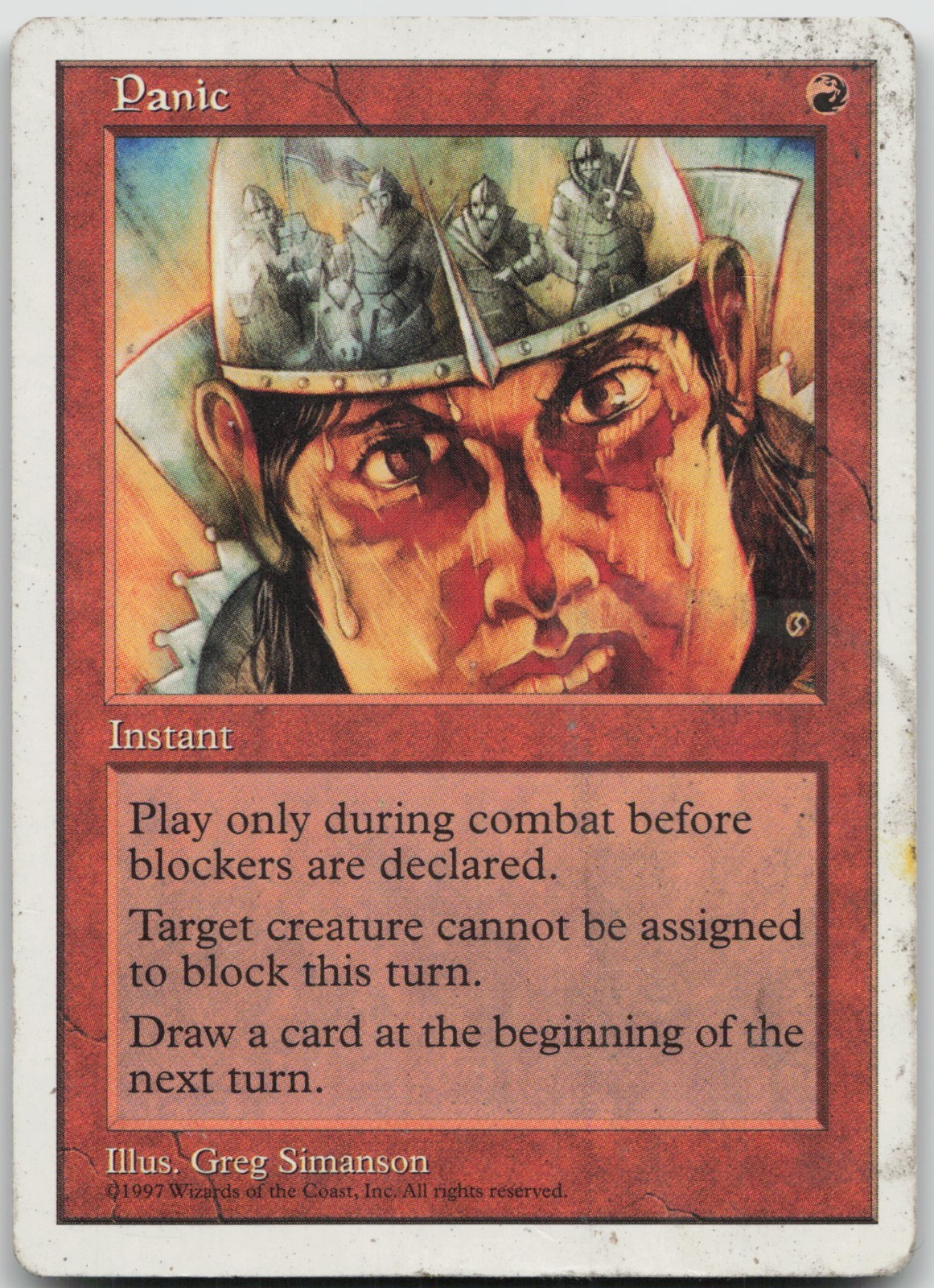 Panic Common Fifth Edition Magic: The Gathering Lightly Played