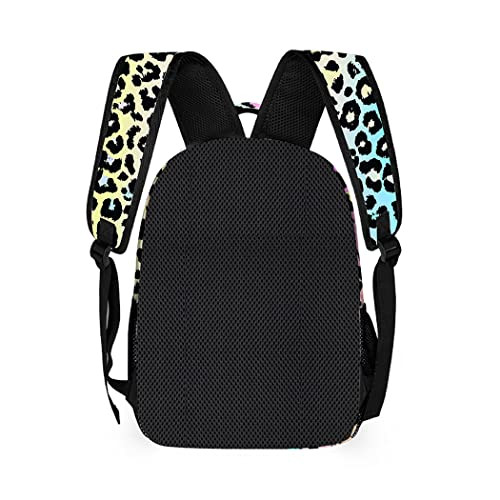 Multi-Colored Leopard Backpack, Lightweight Durable One Size