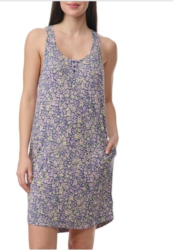 Splendid Women's Sleeveless Racerback Tank Nightgown - Multi Abstract Ditsy XL