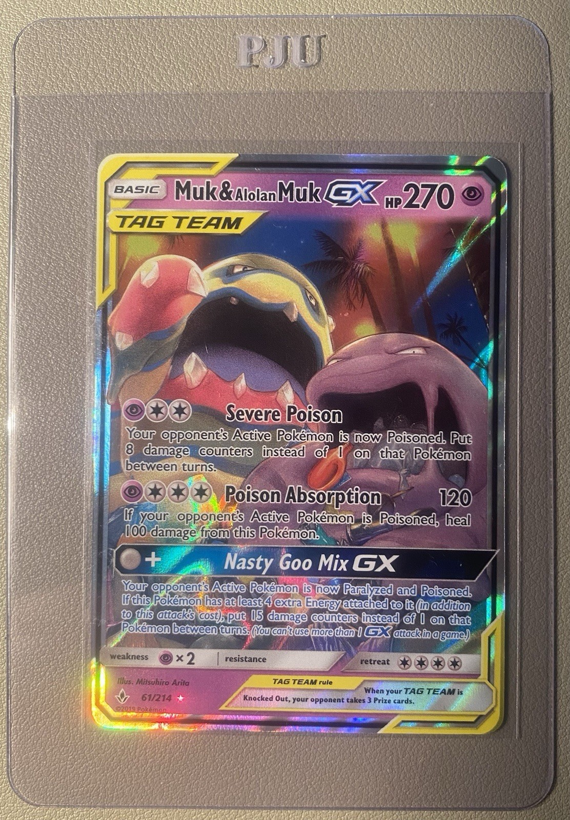 Muk & Alolan Muk GX 61/214 SM Unbroken Bonds Ultra Rare NM