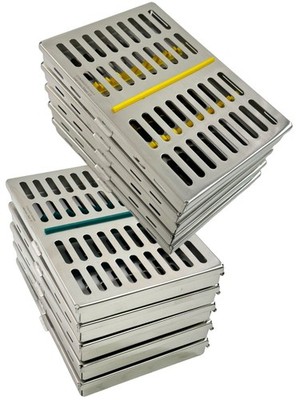 10 GERMAN DENTAL SURGICAL AUTOCLAVE STERILIZATION CASSETTE BOX 7.25''LX 5''W X0.75