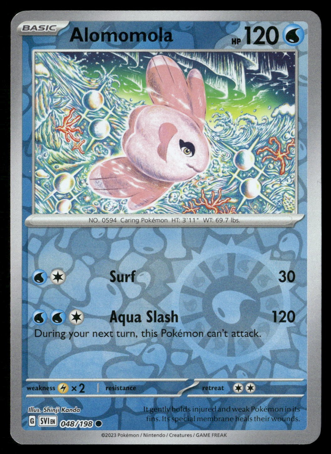 Alomomola 048/198 Common Scarlet & Violet Pokemon Reverse Holo Near Mint